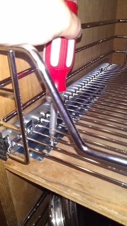 kitchen cabinet pull out shelf hardware install